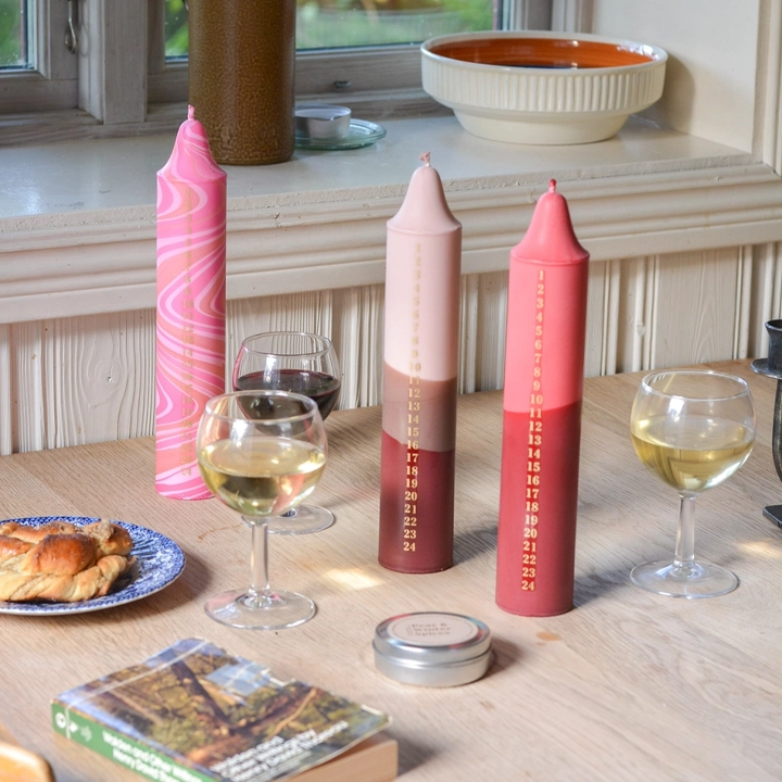 Adventslys Beige/Brown/Red - Nordtrice Candles - Bilde 3