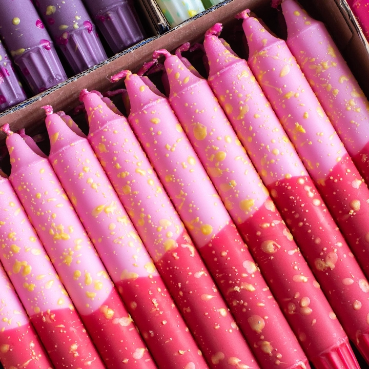 Stearinlys - Summer Vibes / Pink & Red Yellow Confetti - Nordtrice Candles - Bilde 3